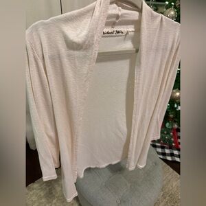 Michael Stars Light Pink Open Front Cardigan
